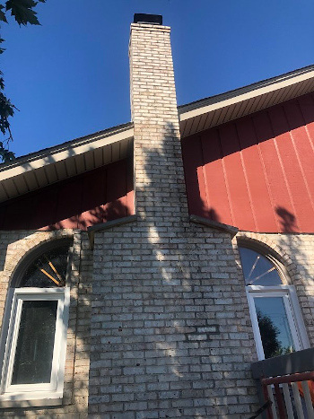 A Chicago south suburban chimney rebuilt and waterproofed by RK Masonry